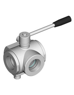 Heating Jacket 4G Ghidini - 3 Way (T) Ball Valve - 4 SEALS STANDARD SEALS - ISO 228 F - HEATING JACKET - 300101C