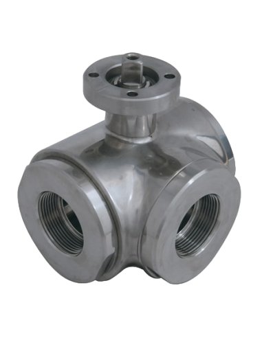 3 Way (T) Ball Valve - 4 SEALS STANDARD SEALS - ISO 228 F - 303001 | 4G Ghidini