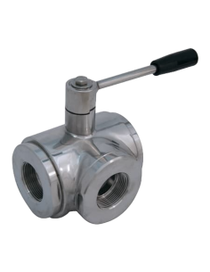 L-Bore 4G Ghidini - 3 Way (L) Ball Valve - 4 SEALS STANDARD SEALS - ISO 228 F - 310101/C