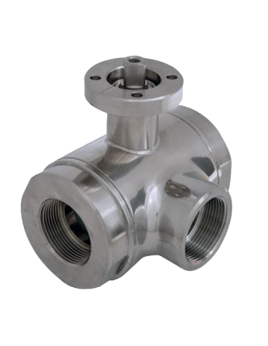 3-Way 4G Ghidini - 3 Way (L) Ball Valve - DIVERTING STANDARD SEALS - ISO 228 F - 353001