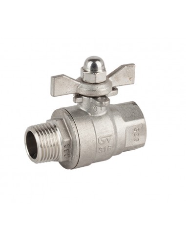 2 Οδών Genebre - Σφαιρικός κρουνός threaded ends - 2 pcs full bore ball valve M-F - 2010