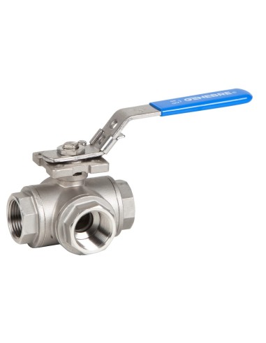 3 Way (T) Ball Valve reduced bore - 2041 | Genebre