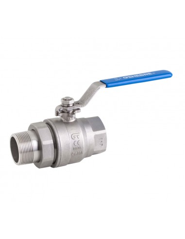 Σφαιρικός κρουνός threaded ends - Full bore ball valve with 2 pieces connector - 2048 | Genebre