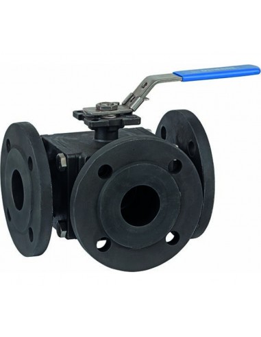 3 Way Ball Valve (T) (L) full bore - 2544 L bore - 2545 T bore | Genebre