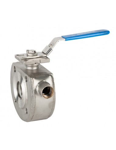 Σφαιρικός κρουνός Wafer type - 1 Pc full bore ball valve with heating chamber. Mounting between flanges PN 16 - 2119 | Genebre