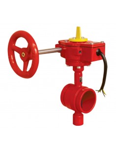 Genebre - Fire Protection Valve - Grooved ends Butterfly valve with gear-box and limit switch - 2114