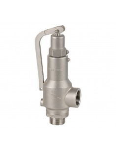 DIN Genebre - Safety Valves & Pressure relief Valves - Stainless steel safety valve with threads and lifting lever - 2253