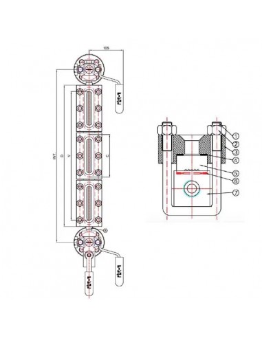 Level Gauges Fival Srl - Level Indicators - Reflex Type - 00000143 - Reflex Level Gauge Mod. RMF NX - NY