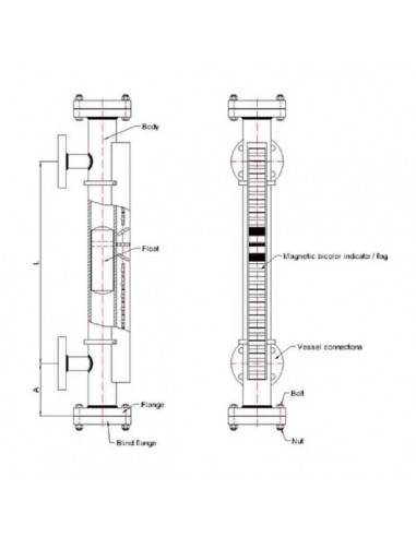 Level Gauges Fival Srl - Level Indicators - Magnetic level gauge - 00000177 - Magnetic Level Gauge