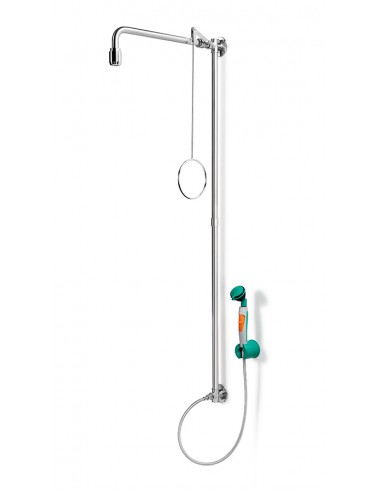 Safety Shower Compinations B-Safety - PremiumLine - stainless steel, wall mounted, with hand-held eye shower - BR 863 095