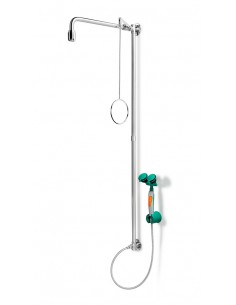 Ντους Ασφαλείας - Συνδυασμοί B-Safety - PremiumLine - stainless steel, wall mounted, with hand-held eye shower - BR 864 095