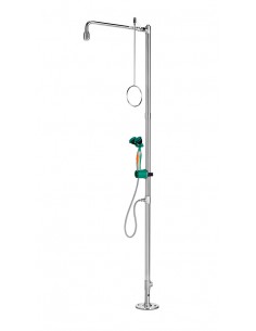 Αυτόνομα Ντους Ασφαλείας B-Safety - PremiumLine - with hand-held eye shower with two spray heads 45° - BR 834 095