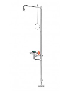 Αυτόνομα Ντους Ασφαλείας B-Safety - PremiumLine - eye shower, stainless steel bowl, draining eye shower over stand pipe - BR ...