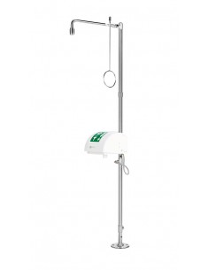 B-Safety - PremiumLine - body safety shower with eye-/face wash unit with bowl & lid - BR 838 095