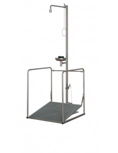 Σταθμοί Ντους Ασφαλείας B-Safety - PremiumLine - eye shower/safety shower station with cage, self-draining - BR 886 095